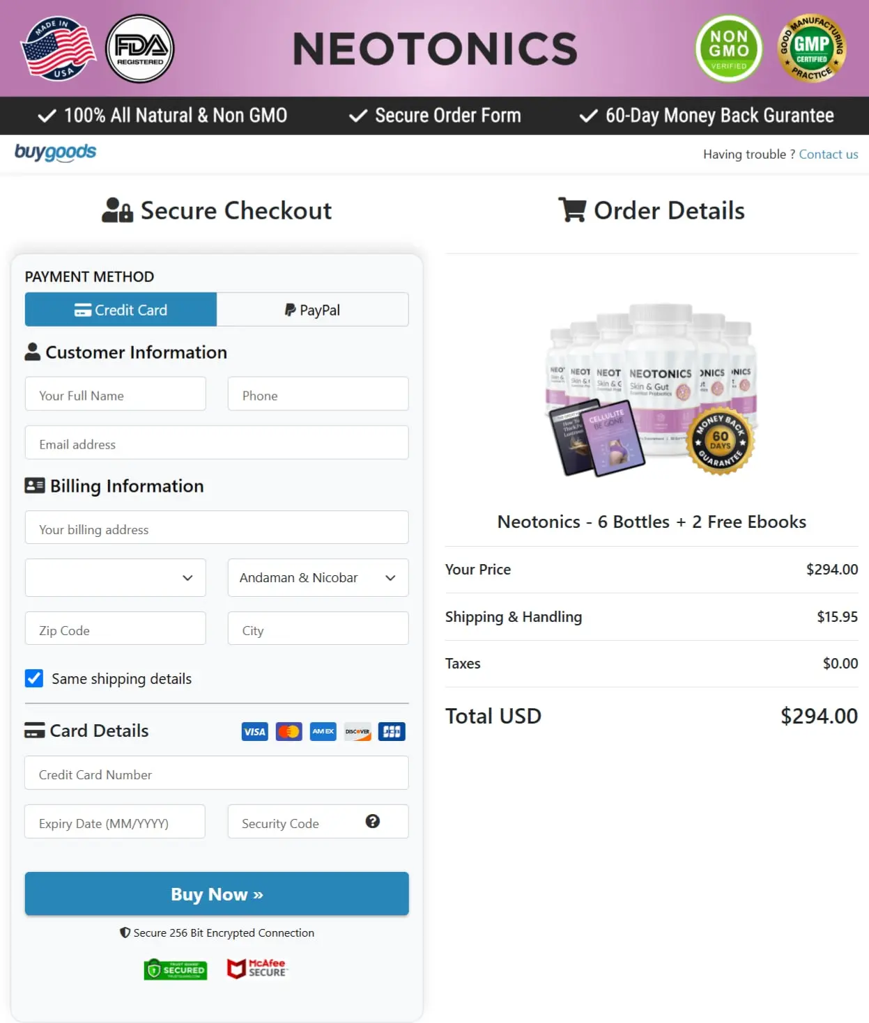 neotonics - neotonics secure checkout 1247x1469
